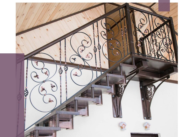 Кованые лестницы в Туле от 79318 руб. под ключ