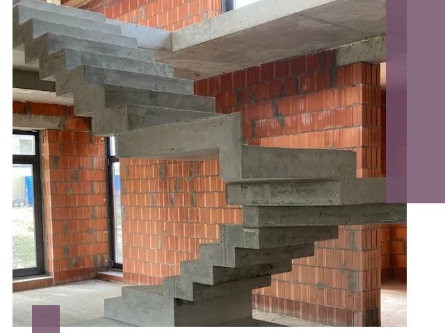 Изготовление бетонных лестниц под ключ в Туле