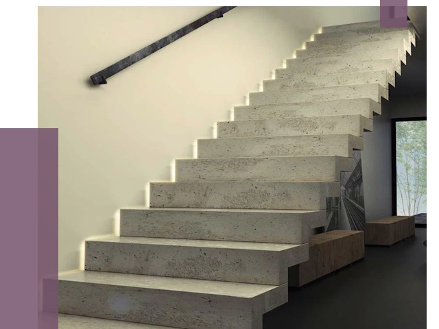Облицовка бетонных лестниц в Туле от 4576 руб/м2