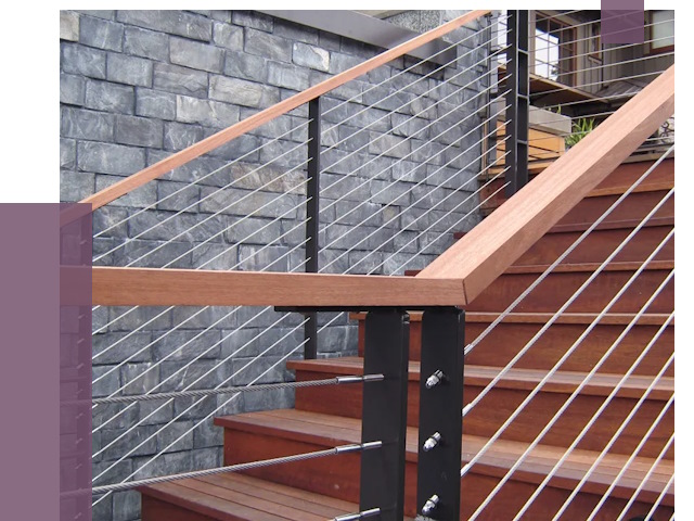 Тросовые перила под ключ в Туле от 7728 руб.