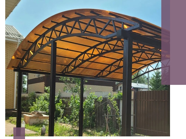 Изготовление навесов под ключ в Туле из качественных материалов