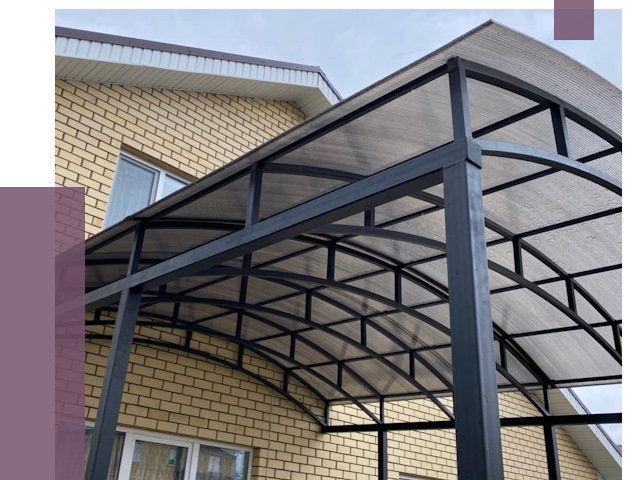 Монтаж козырьков в Туле от 11440 руб. | ПРОЛЁТ-Тул