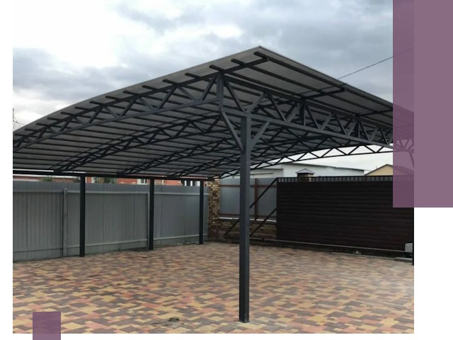 Недорогие навесы под ключ в Туле — изготовление и монтаж