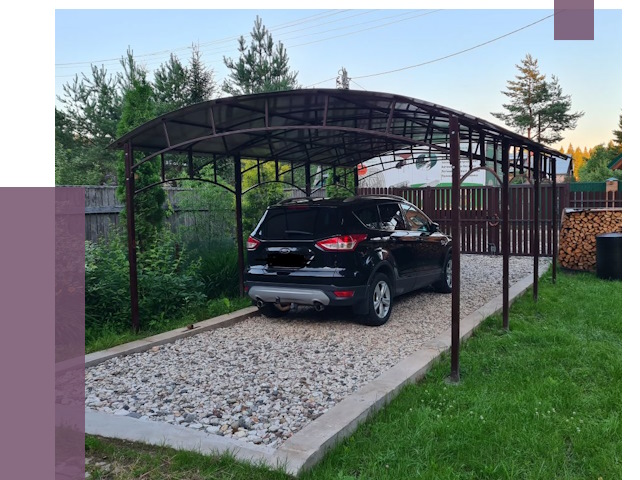 Навесы для автомобиля в Туле от 13067 руб.  | ПРОЛЁТ-Тул