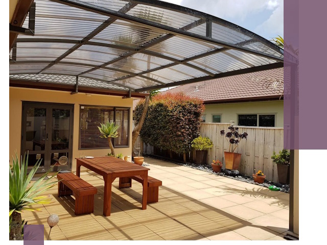 Навесы во двор под ключ в Туле — изготовление и монтаж