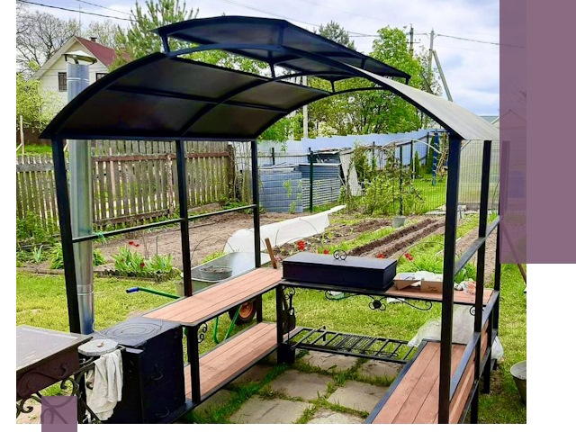 Навесы для барбекю в Туле: изготовление, монтаж и демонтаж