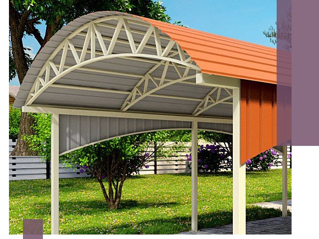 Навесы из профнастила под ключ в Туле — установка и монтаж