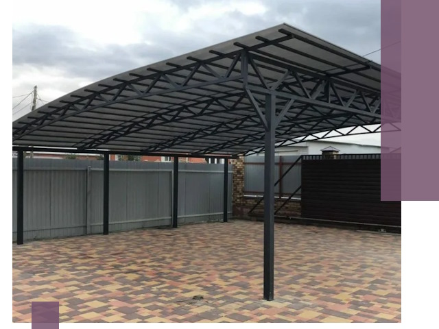 Металлические навесы под ключ в Туле — изготовление и монтаж