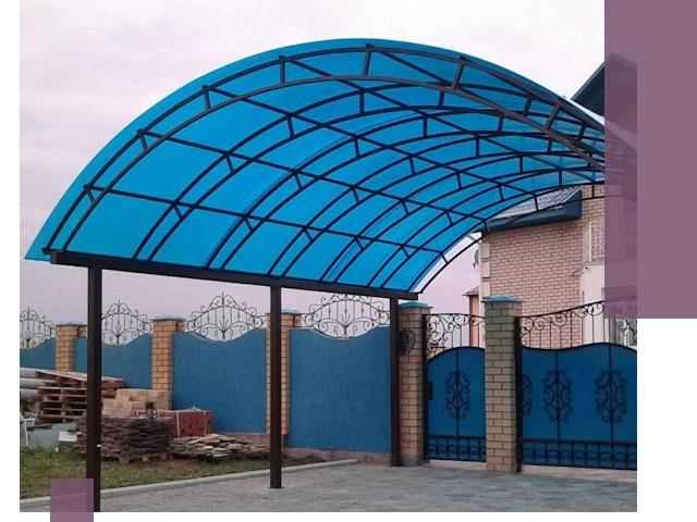Арочные навесы под ключ в Туле — изготовление и монтаж