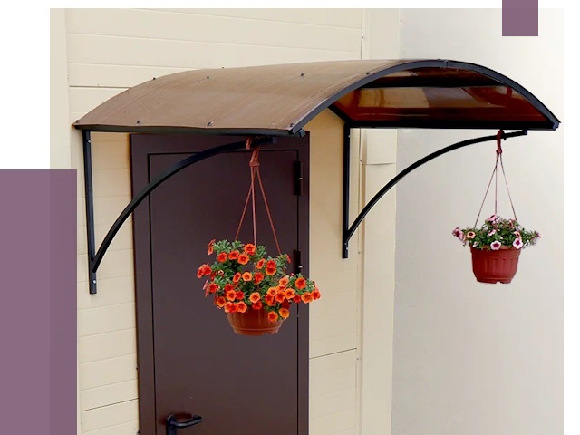 Козырьки над входом в Туле от 14745 руб.  | ПРОЛЁТ-Тул