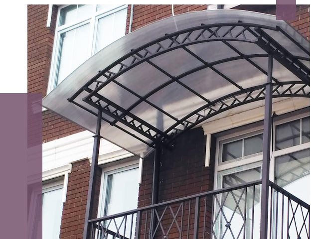 Козырьки над балконом в Туле от 8593 руб. | ПРОЛЁТ-Тул