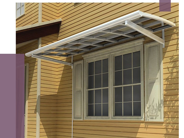 Козырьки над окнами в Туле от 7576 руб. — монтаж, покупки | ПРОЛЁТ-Тул