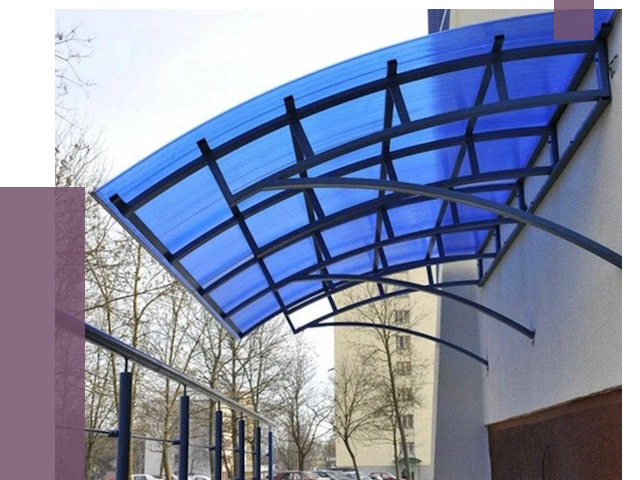 Козырьки из поликарбоната в Туле от 4271 руб. под ключ | ПРОЛЁТ-Тул