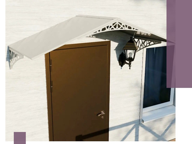 Металлические козырьки на входы и террасы в Туле