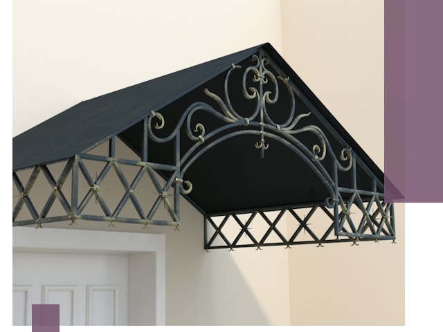 Двускатные металлические козырьки под ключ в Туле