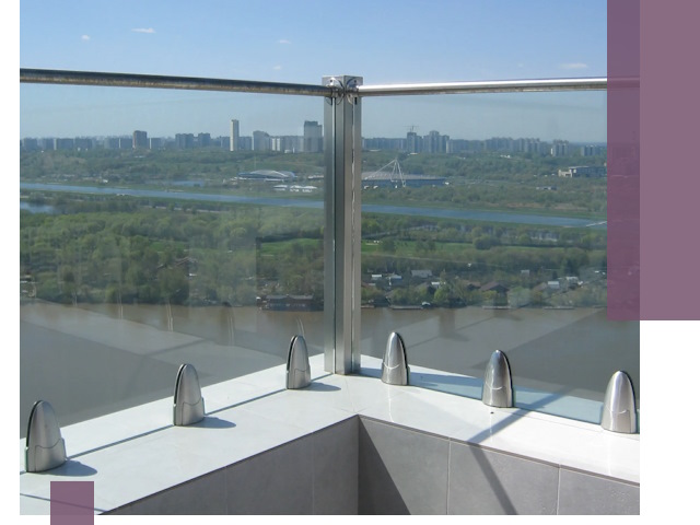 Стеклянные парапеты премиум класса в Туле для домов и бизнесов