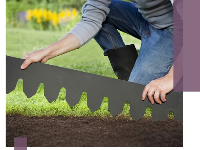 Металлические бордюры для газона в Туле — изготовление и монтаж